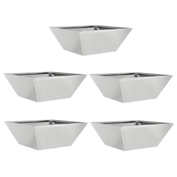 Ghiveci Metal Inoxidabil 40x40 cm - Set 5 bucăți