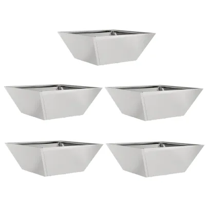 Ghiveci Metal Inoxidabil 40x40 cm - Set 5 bucăți