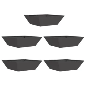 Ghivece Plastice Negre 50x50x15 cm - Set 5 Bucăți 2