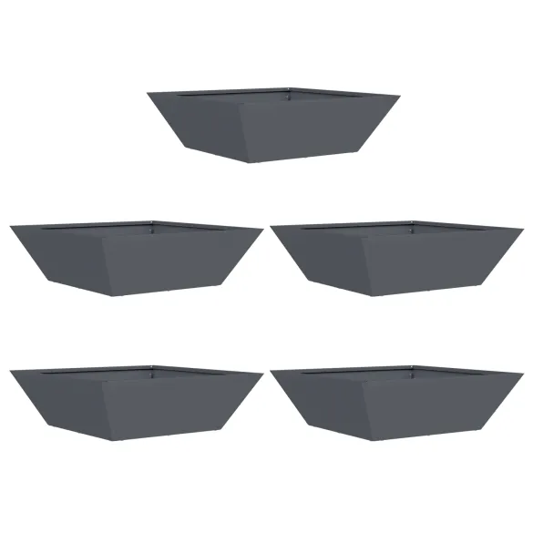 Set Ghivece Plastic Antracit 50x50 cm - Livrare Gratuita