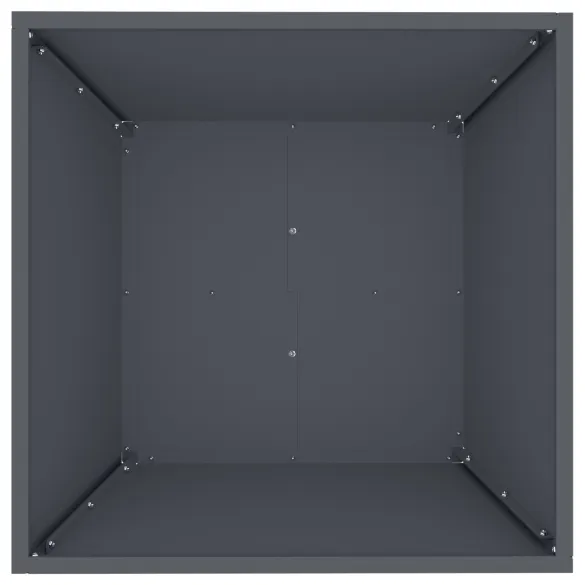 Set Ghivece Plastic Antracit 50x50 cm - Livrare Gratuita