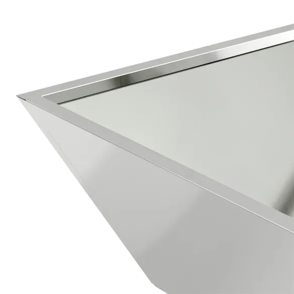 Ghiveci Oțel Galvanizat 50x50x15 cm - Interior/Exterior