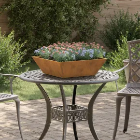 Ghiveci Metalic Exterior Patrat 50x50x15 cm | Rezistent