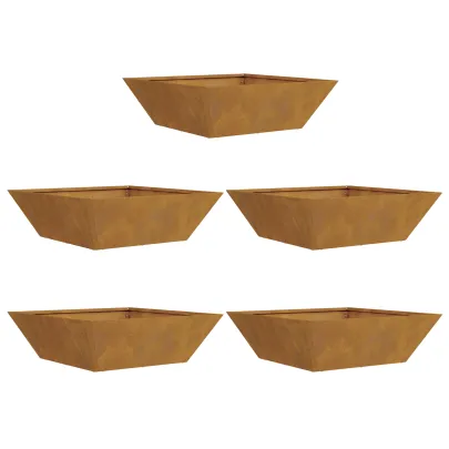 Ghiveci Metalic Exterior Patrat 50x50x15 cm | Rezistent