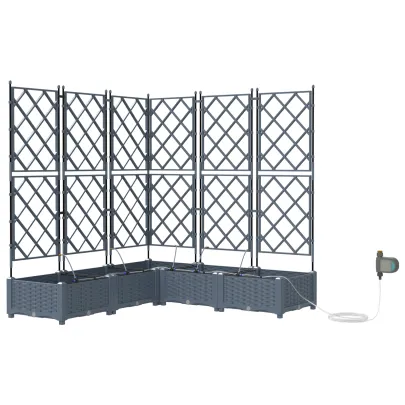 Jardiniere cu Irigație 5 buc - Gri Deschis | Livrare Gratuită