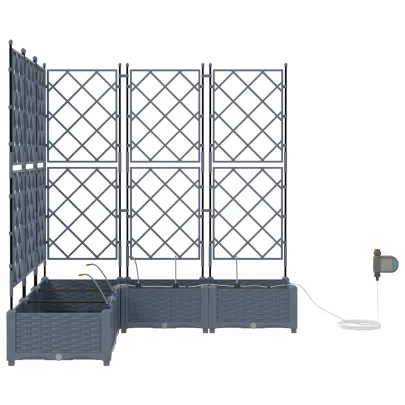 Jardiniere cu Irigație 5 buc - Gri Deschis | Livrare Gratuită