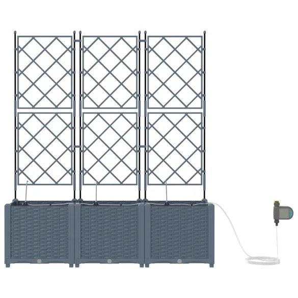 Jardiniere Grădină cu Irigare 3 Bucăți - Livrare Gratuită