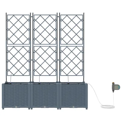 Jardiniere Grădină cu Irigare 3 Bucăți - Livrare Gratuită