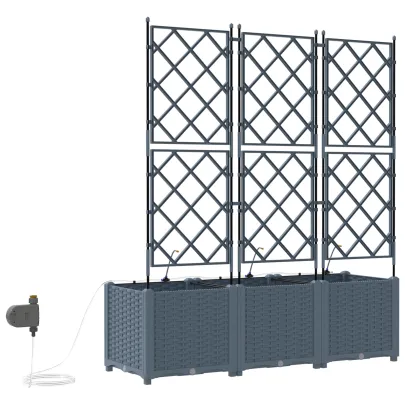 Jardiniere Grădină cu Irigare 3 Bucăți - Livrare Gratuită