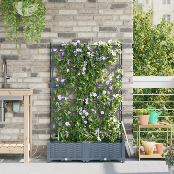 Jardiniere Auto-irigare Grădină Balcon 2 Piese