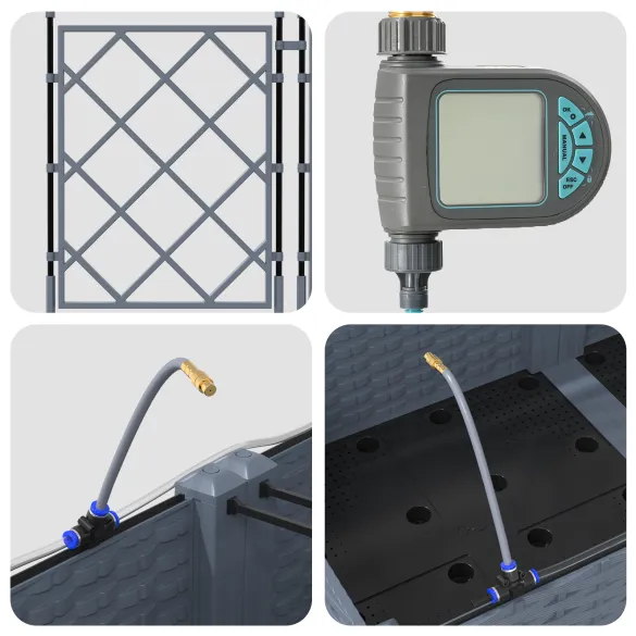 Jardiniere Auto-irigare Grădină Balcon 2 Piese