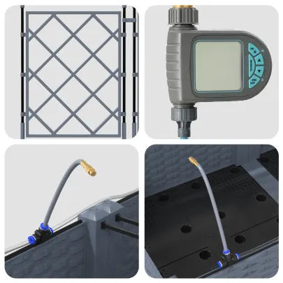 Jardiniere Auto-irigare Grădină Balcon 2 Piese