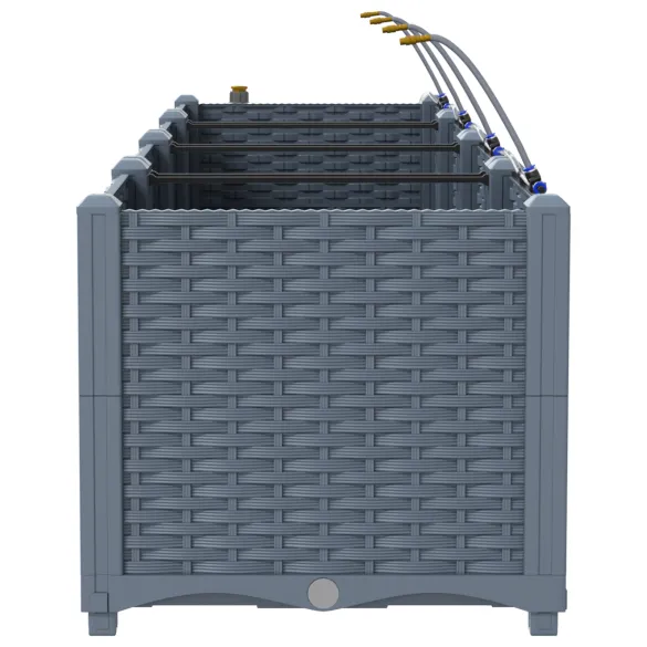 Ghivece Auto-Irigare 3 Bucăți Gri - Livrare Gratuită