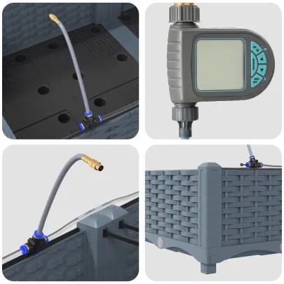 Jardiniere cu Sistem Irigare 4 Bucăți - Livrare Gratuită