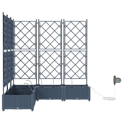 Jardiniere cu Irigație Auto - 5 Bucăți, Gri | Livrare Gratuită