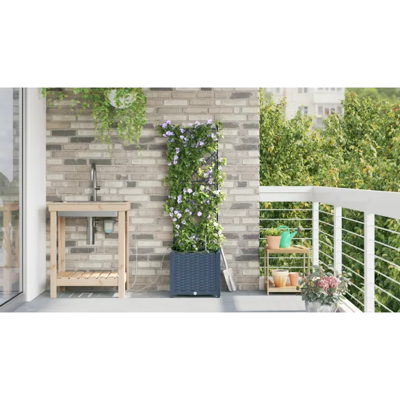 Jardiniere Irigare Automată Gri pentru Interior/Exterior