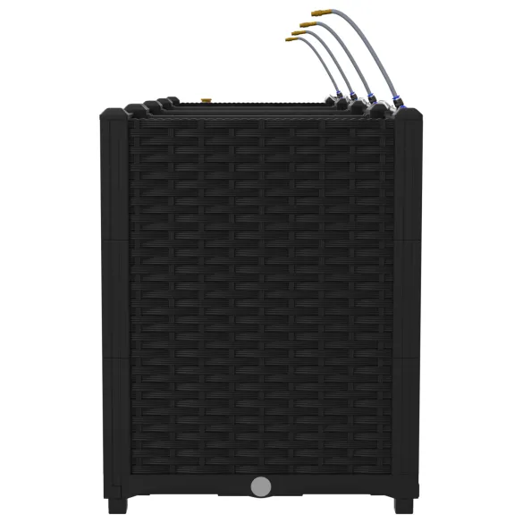 Ghivece Grădină cu Irigație Automată 4 buc - Negru | Livrare Gratuită