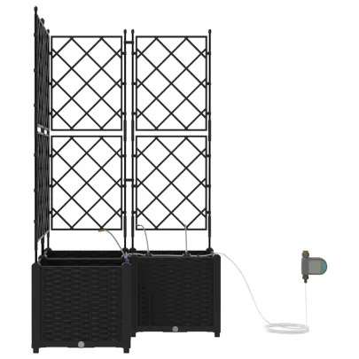 Jardiniere cu Irigare Automata 3 buc - Negru | Livrare Gratuita