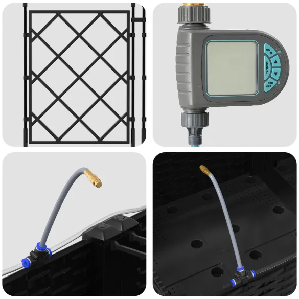 Jardiniere cu Sistem Irigare Auto 3 buc | Livrare Gratuită