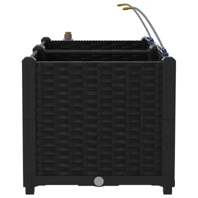 Jardiniere cu Sistem Irigare 2 buc - Negru | Livrare Gratuită