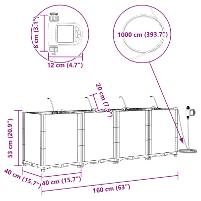Jardiniere cu Sistem Irigație Automată - Livrare Gratuită