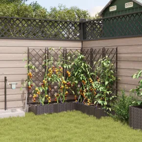 Jardiniere cu Sistem Irigare 5 Piese Maro - Livrare Gratuită