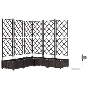 Jardiniere cu Sistem Irigare 5 Piese Maro - Livrare Gratuită 2