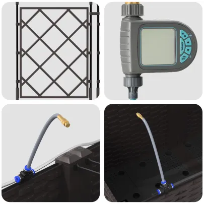 Set 3 Ghivece cu Irigație Auto - Livrare Gratuită