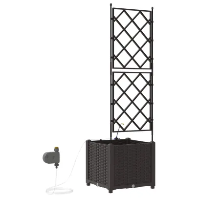 Jardiniere cu Sistem Irigare Maro - Grădină Modernă