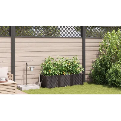 Jardiniere cu Irigare Automată 3 buc - Maro | Livrare Gratuită