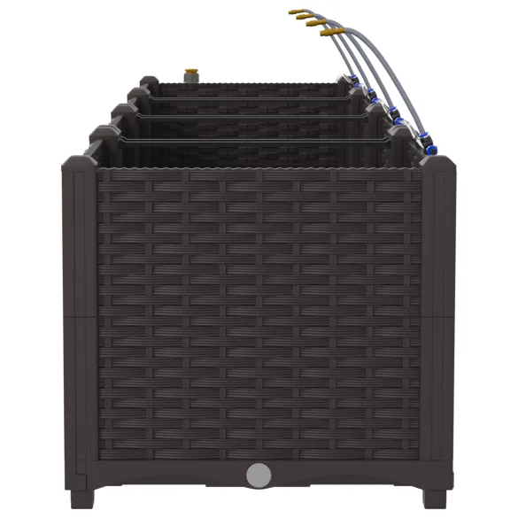 Jardiniere cu Irigare Automată 3 buc - Maro | Livrare Gratuită