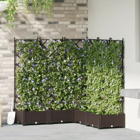 Jardiniere Verticală 5 Piese Maro 120x120x125,5 cm | Livrare Gratuită