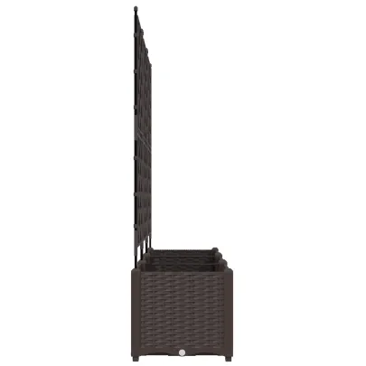 Ghiveci Grădină cu Grătar 3 pcs Maro 120x40x143 cm