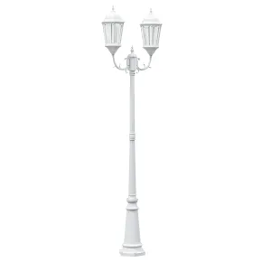 Stâlp de Lumini Grădină 2-Lămpi E27, Alb | 235 cm | Aluminiu 2