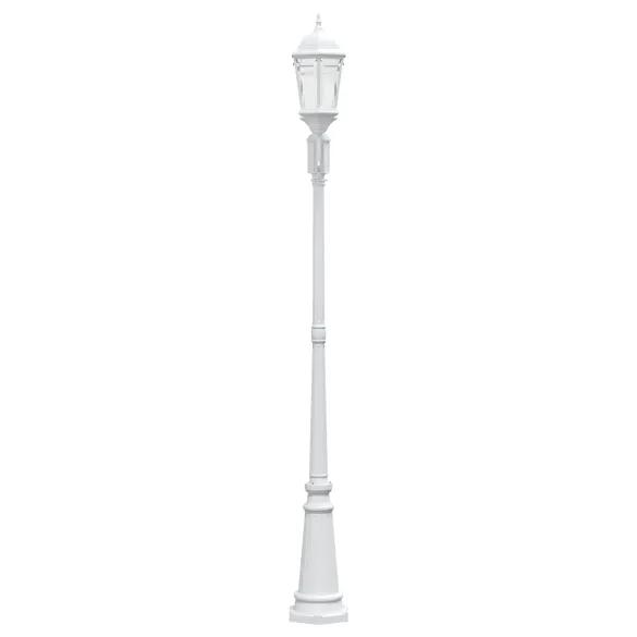 Stâlp de Lumini Grădină 2-Lămpi E27, Alb | 235 cm | Aluminiu Stâlp de Lumini Grădină 2-Lămpi E27, Alb | 235 cm | Aluminiu