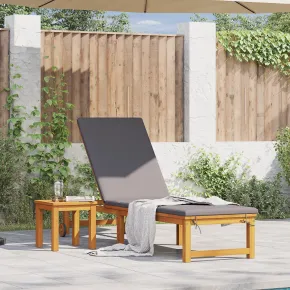 Șezlong Exterior din Lemn Masiv cu Perne - Livrare Gratuită