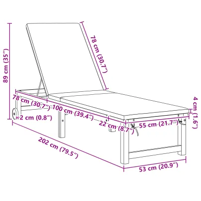 Șezlong Lemn Acacia - Comfort și Durabilitate | Livrare Gratuită