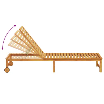 Șezlong Lemn Acacia - Comandă cu Livrare Gratuită