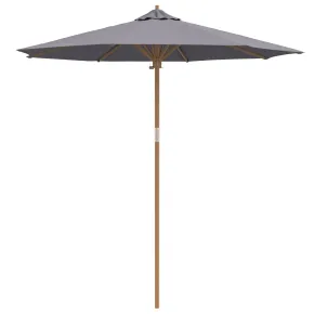 Parasol Bambus Gri 240x260 cm - Livrare Gratuită 2