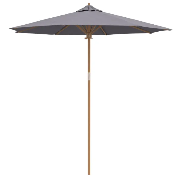 Parasol Bambus Gri 240x260 cm - Livrare Gratuită