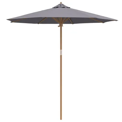 Parasol Bambus Gri 240x260 cm - Livrare Gratuită