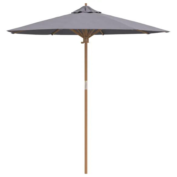 Umbrelă Grădină Antracit Bambus 230 cm | Livrare Gratuită