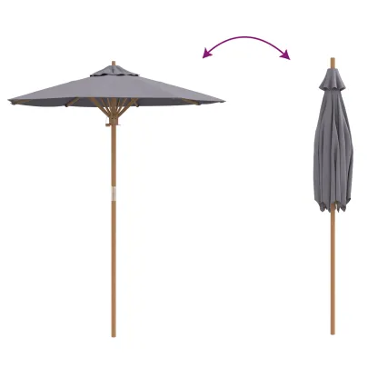 Parasol Bambus Gri 180x230 cm - Livrare Gratuită
