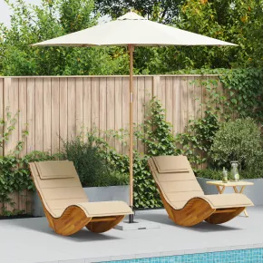 Parasol Bambus Crem 270x260 cm - Livrare Gratuită