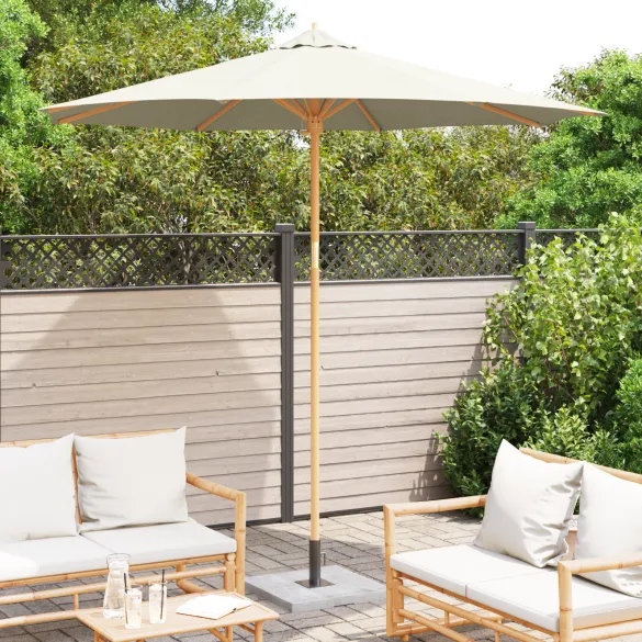 Parasol Bambus Crem 270x260 cm - Livrare Gratuită
