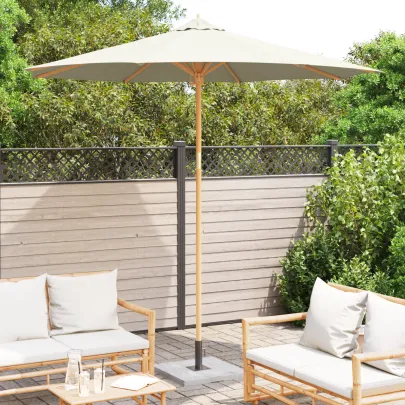 Parasol Bambus Crem 270x260 cm - Livrare Gratuită