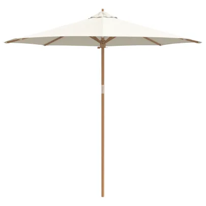 Parasol Bambus Crem 270x260 cm - Livrare Gratuită