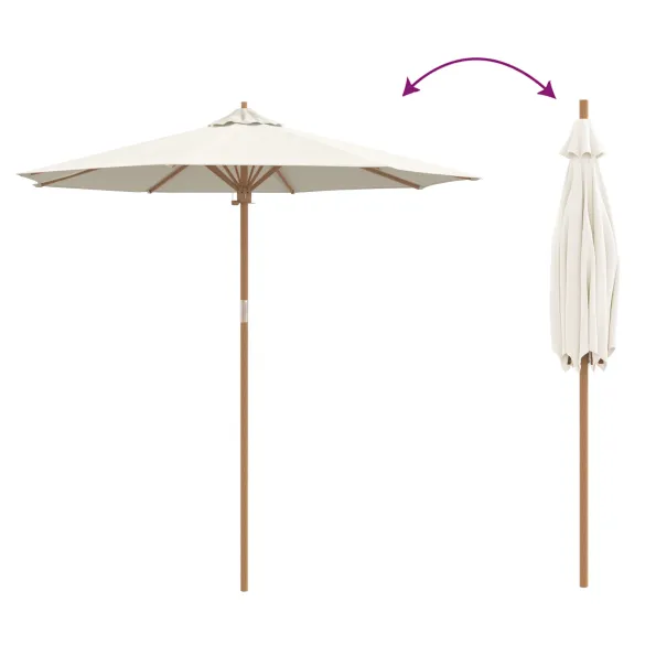 Parasol Bambus Grădină 240x260 cm - Livrare Gratuită