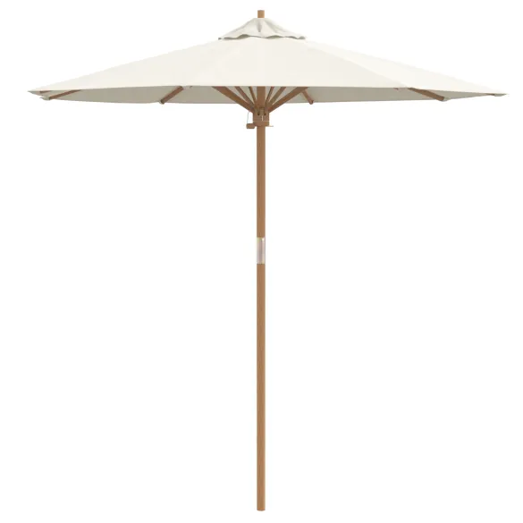 Parasol Grădină Bambus Crem 217x230 cm | Livrare Gratuită