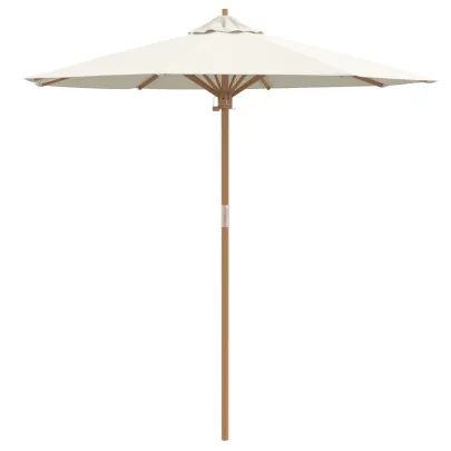 Parasol Grădină Bambus Crem 217x230 cm | Livrare Gratuită
